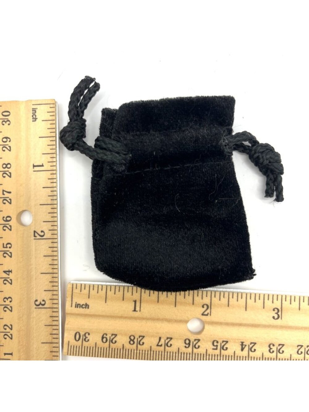 Small Black Velvet Drawstring Pouch For Jewelry Dice & Trinkets A564